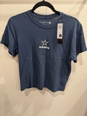 Abercrombie & Fitch Navy Cowboys Star Logo Tee